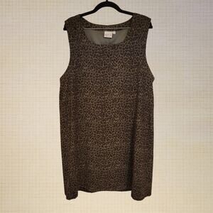 Match Made in the USA Leopard Print Sheath Dress Women’s Large Pullover